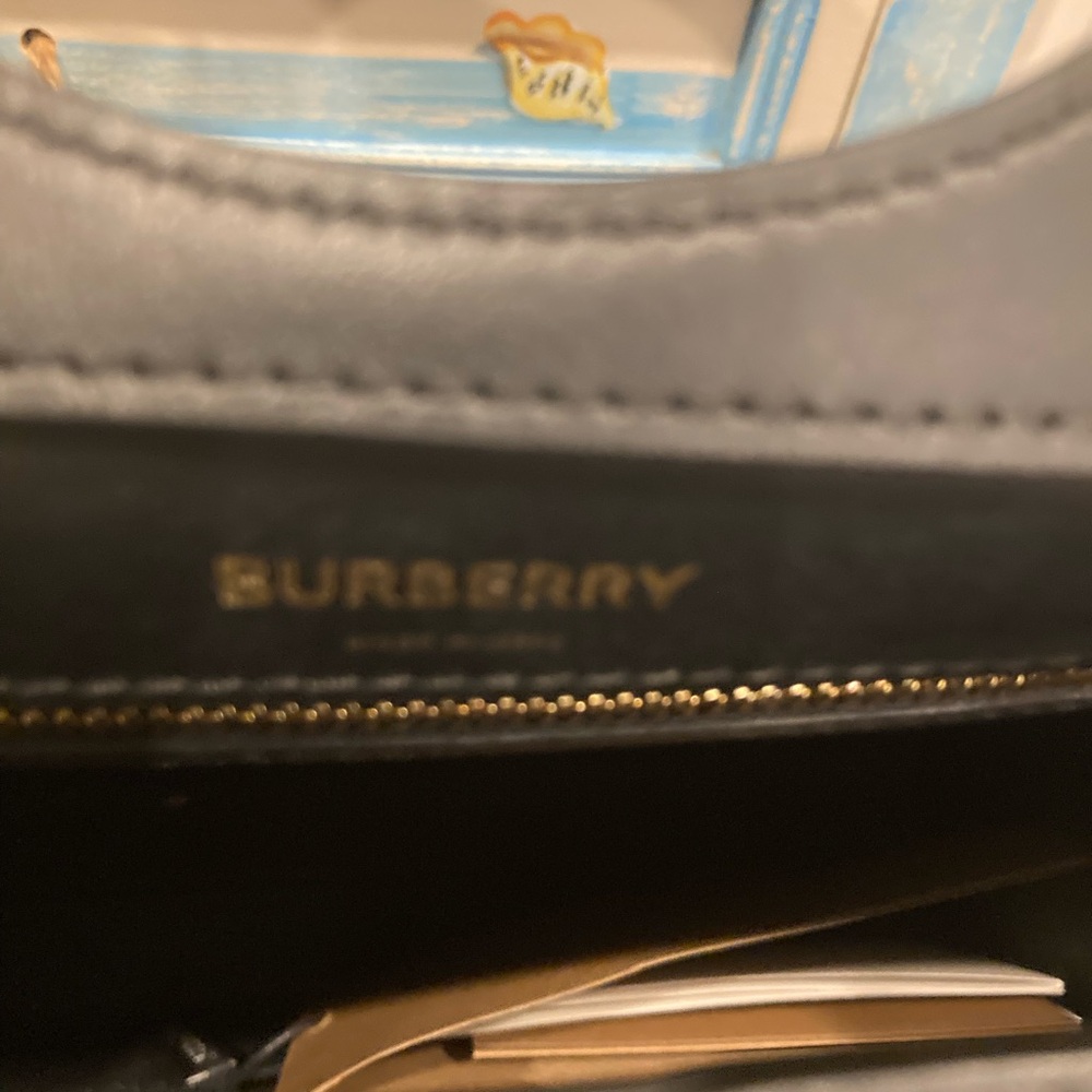 Burberry Black/Red Tartan Plaid Leather Handbag/Crossbody - Picture 2 of 10